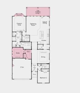 Structural Options Added: Bay Window at Owner's Suite, Study ILO Flex Room, and Covered Outdoor Living with Gas Line added