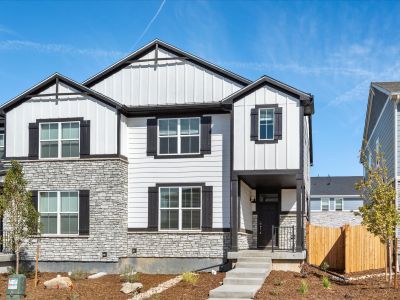 The Keystone floorplan exterior image taken at a Meritage Homes community in Aurora, CO.