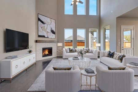 Family room. Note: Sample product photo - actual exterior and interior selections may vary by homesite