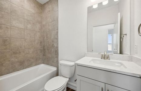 Upgraded secondary bathroom  *real home pictured