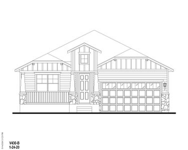 Plan V430 Elevation B w/ Stone