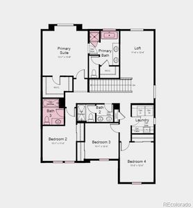 Structural options include: fireplace at gathering room, center meet sliding glass door, outdoor living 1, primary bath configuration 3, private bath at upstairs bedroom, built in appliance package.