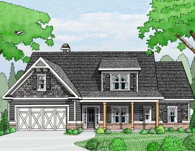 New construction Single-Family house 1509 Willowbend Pl, Monroe, GA 30655 plan (GA)Riley A.3 3 Front Entry (with bonus) - image