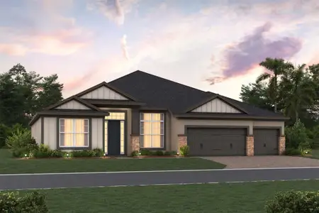 New construction Single-Family house 3011 Solace Wy, Orlando, FL 32820 plan Brookhaven Fl - image