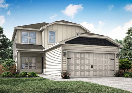 Elevation rendering of the beautiful two-story Piper  plan.