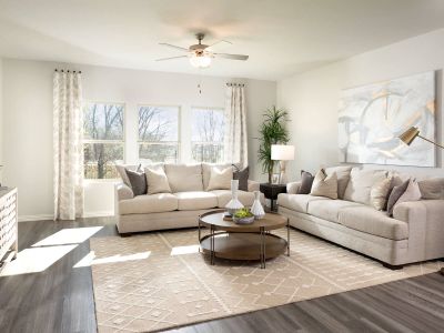 Enjoy the cozy family room after a long day.