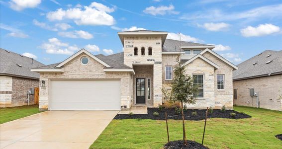 New construction Single-Family house 124 Sandrock Trl, Georgetown, TX 78633 Gibson- photo 0