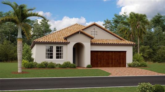 New construction Single-Family house 17339 Holly Well Avenue, Wimauma, FL 33598 Sunburst II- photo 0