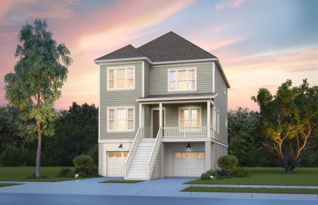 New construction Single-Family house 3865 W Ashley Cir, Charleston, SC 29414 plan Violet - Drive Under - image