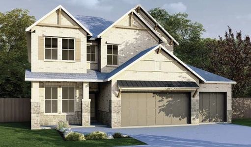 New construction Single-Family house 17604 Evelyn Ann Wy, Pflugerville, TX 78660 plan 2833 3cg Bh B - Nathan - image
