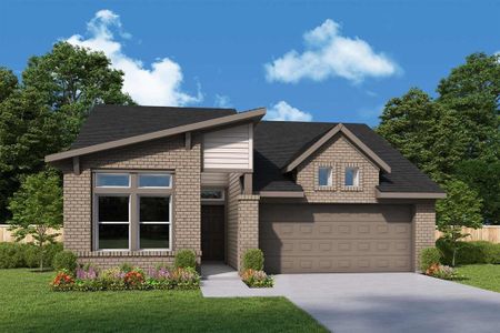 New construction Single-Family house 17307 Blissful Block Ct, Hockley, TX 77447 The Baileywood- photo 0