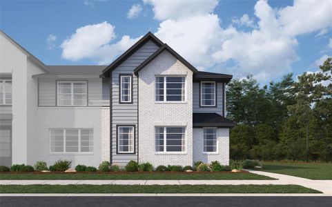 New construction Townhouse house 4537 Lamplights Drive, Celina, TX 75078 Berwyn Modern- photo 0