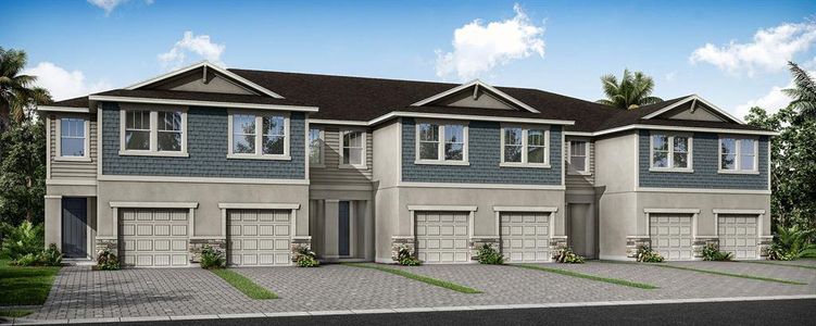 New construction Townhouse house 5624 Brooklet Woods Drive, Wesley Chapel, FL 33545 Ormond- photo 0