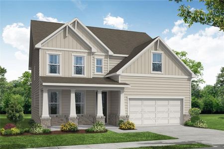 New construction Single-Family house 292 Riverwood Pass, Dallas, GA 30157 The Hickory B- Unfinished Basement- photo 0