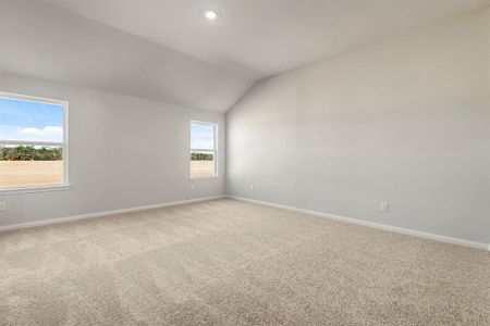 The master bedroom is filled with natural light and space for a reading nook or cozy seating area.