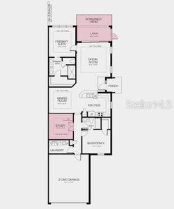 Structural options added: tray ceiling package, study, extended screened patio.