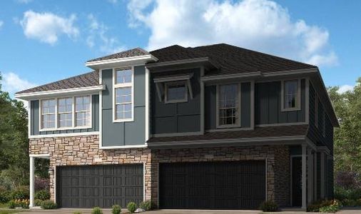 New construction Townhouse house 12718 Dog Canyon Trail, Cypress, TX 77433 Allen II- photo 0