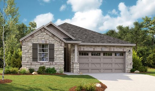 New construction Single-Family house 20506 Stelfox St, Manor, TX 78653 Azure- photo 1 1