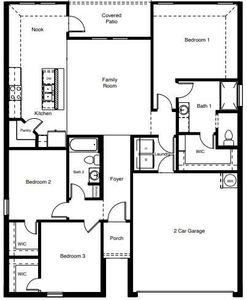 D.R. Horton's Bellvue floorpllan - All Home and community information, including pricing, included features, terms, availability and amenities, are subject to change at any time without notice or obligation. All Drawings, pictures, photographs, video, square footages, floor plans, elevations, features, colors and sizes are approximate for illustration purposes only and will vary from the homes as built.