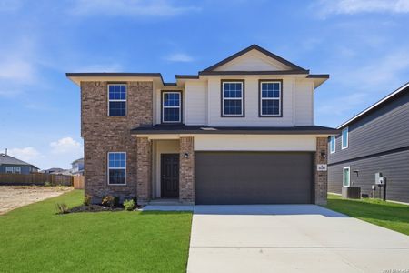 New construction Single-Family house 16203 Bonfire Pass, Elmendorf, TX 78112 plan Trinity - image