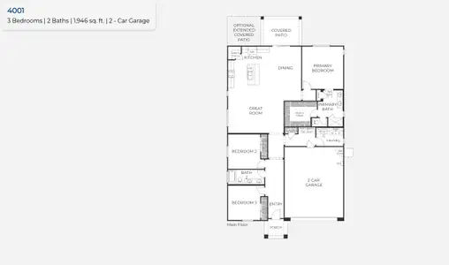 New construction Single-Family house 3042 E Elm Bend Rd, San Tan Valley, AZ 85143 plan Plan 4001 - image