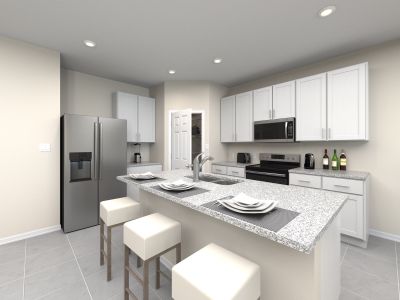 Spacious Kitchen with Work Island