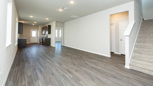 Family Room to Dining Area and Kitchen