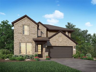 New construction Single-Family house 6610 Ebony Green Lane, Katy, TX 77493 Pelham- photo 0