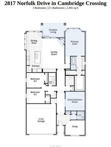 New construction Single-Family house 2817 Norfolk Dr, Celina, TX 75009 plan Denton - image