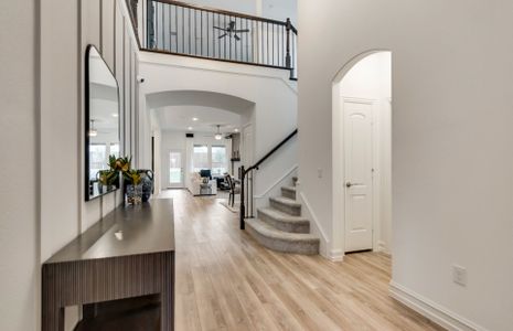 Two-story ceilings at entry into home