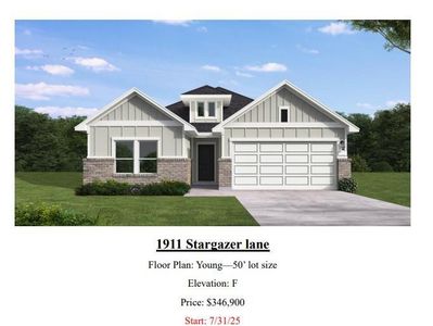 New construction Single-Family house 1911 Stargazer Ln, Angleton, TX 77515 plan Young - image