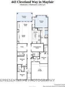 New construction Single-Family house 443 Cleveland Wy, New Braunfels, TX 78130 plan Surrey Plan - image 4