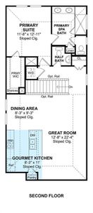 The Carter floor plan by K. Hovnanian Homes. 2nd Floor shown. *Prices, plans, dimensions, features, specifications, materials, and availability of homes or communities are subject to change without notice or obligation.