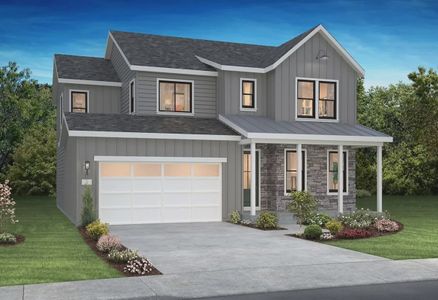 New construction Single-Family house 8754 Summerwalk Trl, Littleton, CO 80125 plan 4052 Twilight Elevation A - Modern Farmhouse - image