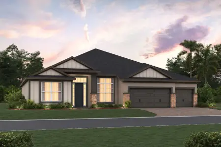 New construction Single-Family house Orlando, FL 32820 plan Brookhaven Fl - image