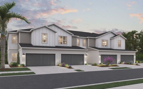 New construction Townhouse house 5366 Wolf Creek Dr, Ruskin, FL 33570 plan Cambridge - image