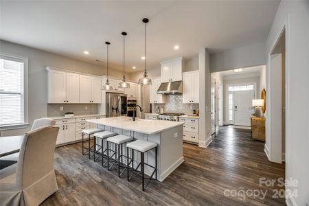 Nice open and airy kitchen!  Refrigerator is included.