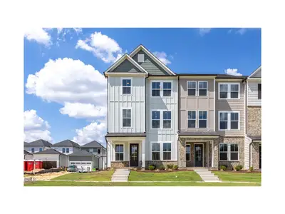 New construction Townhouse house 411 Bahia Dr, Knightdale, NC 27545 plan The Mitchell Exterior - image