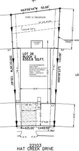 22103 Hat Creek Drive preliminary plot plan