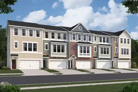 New construction Townhouse house 9043 Hazy Jade Wy, Apex, NC 27523 plan Kensington - image