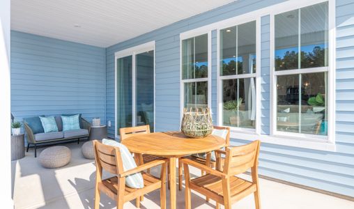 Covered patio for relaxing