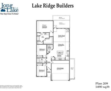 Plan 209 features 3 bedrooms, 2 full baths, covered patio, and over 1,400 sqft of living space.