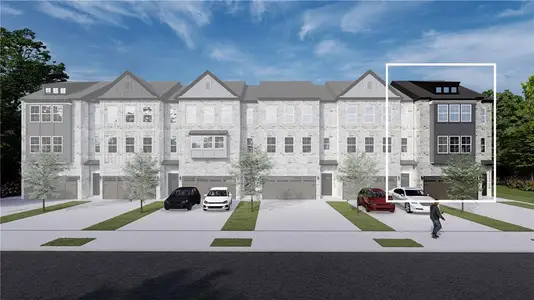 New construction Townhouse house 1161 Dahlonega Hwy, Unit 4, Cumming, GA 30040 plan Sycamore - image