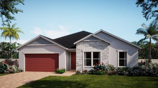 French Country Elevation | Evergreen | New Homes in Florida | Landsea Homes