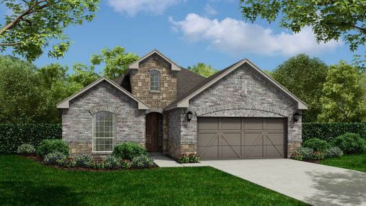 Plan 1520 Elevation A with Stone