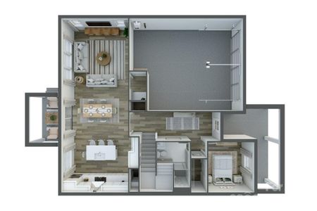 Alton Creek | The Maxwell | Floor Plan Rendering *actual finishes and structural options vary on this home