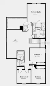 Structural options added include: an additional bedroom with an attached bathroom added in place of a loft.