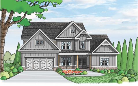 New construction Single-Family house 461 Spring Creek Dr, Monroe, GA 30655 plan (GA)Kirkland A 2 Front Entry - image