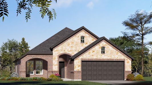 Elevation C with Stone | Concept 1849 at Hunters Ridge in Crowley, TX by Landsea Homes