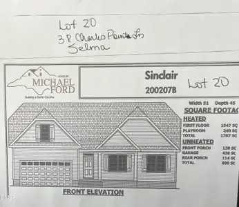 New construction Single-Family house 38 Charles Point Ln, Selma, NC 27576 - image